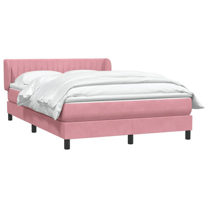 Boxspringbett mit Matratze Rosa 140x220 cm Samt