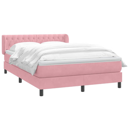 Boxspringbett mit Matratze Rosa 160x210 cm Samt