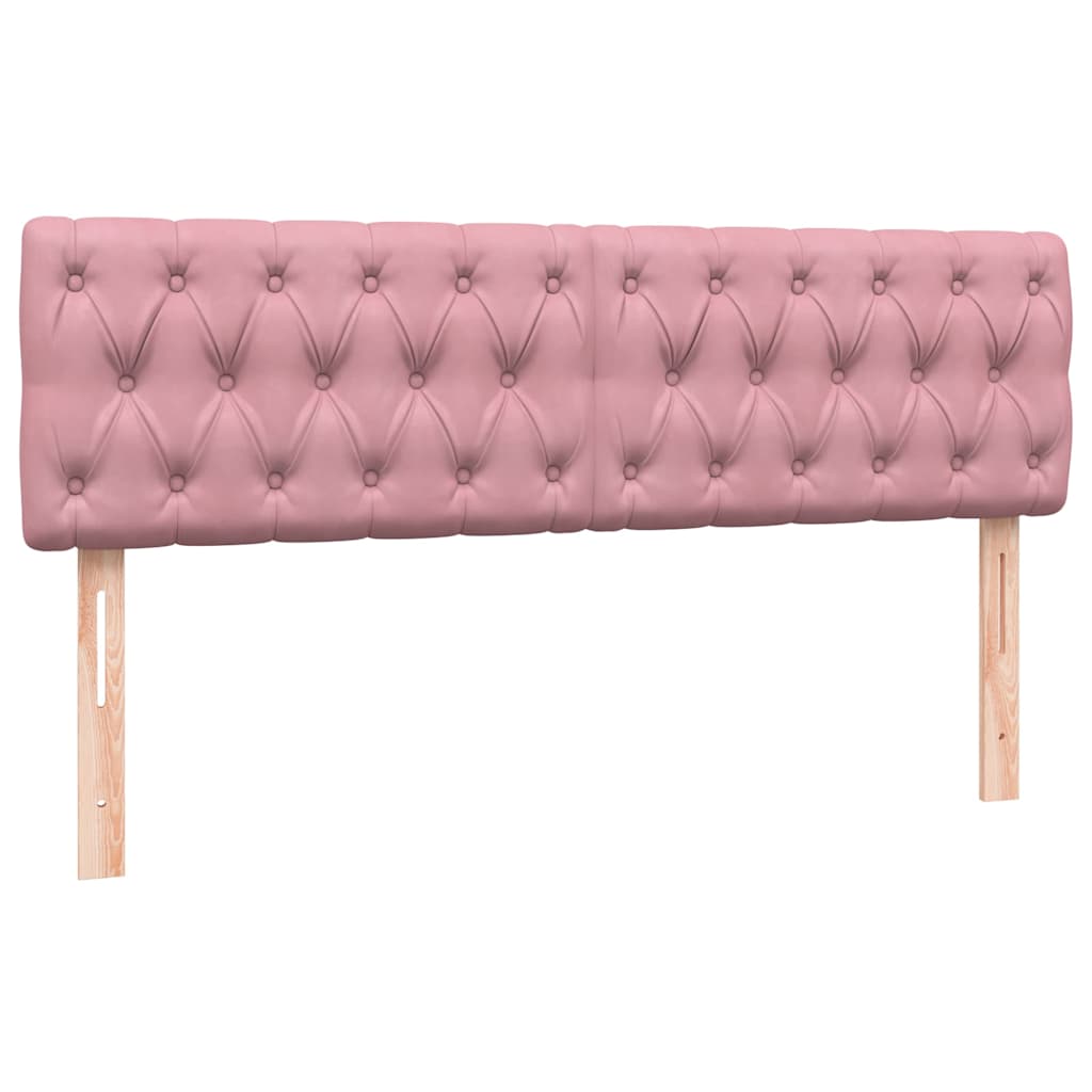 Boxspringbett mit Matratze Rosa 160x210 cm Samt