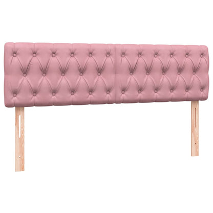 Boxspringbett mit Matratze Rosa 160x210 cm Samt