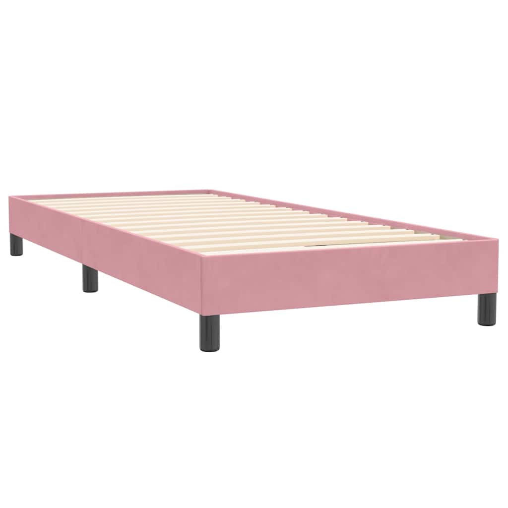 Boxspringbett mit Matratze Rosa 100x220 cm Samt