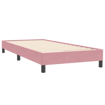 Boxspringbett mit Matratze Rosa 100x220 cm Samt