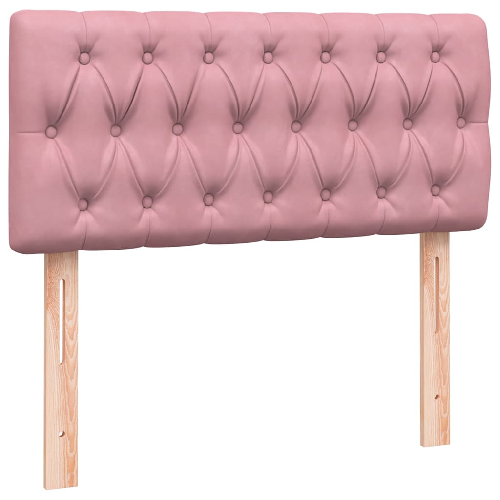 Boxspringbett mit Matratze Rosa 100x220 cm Samt