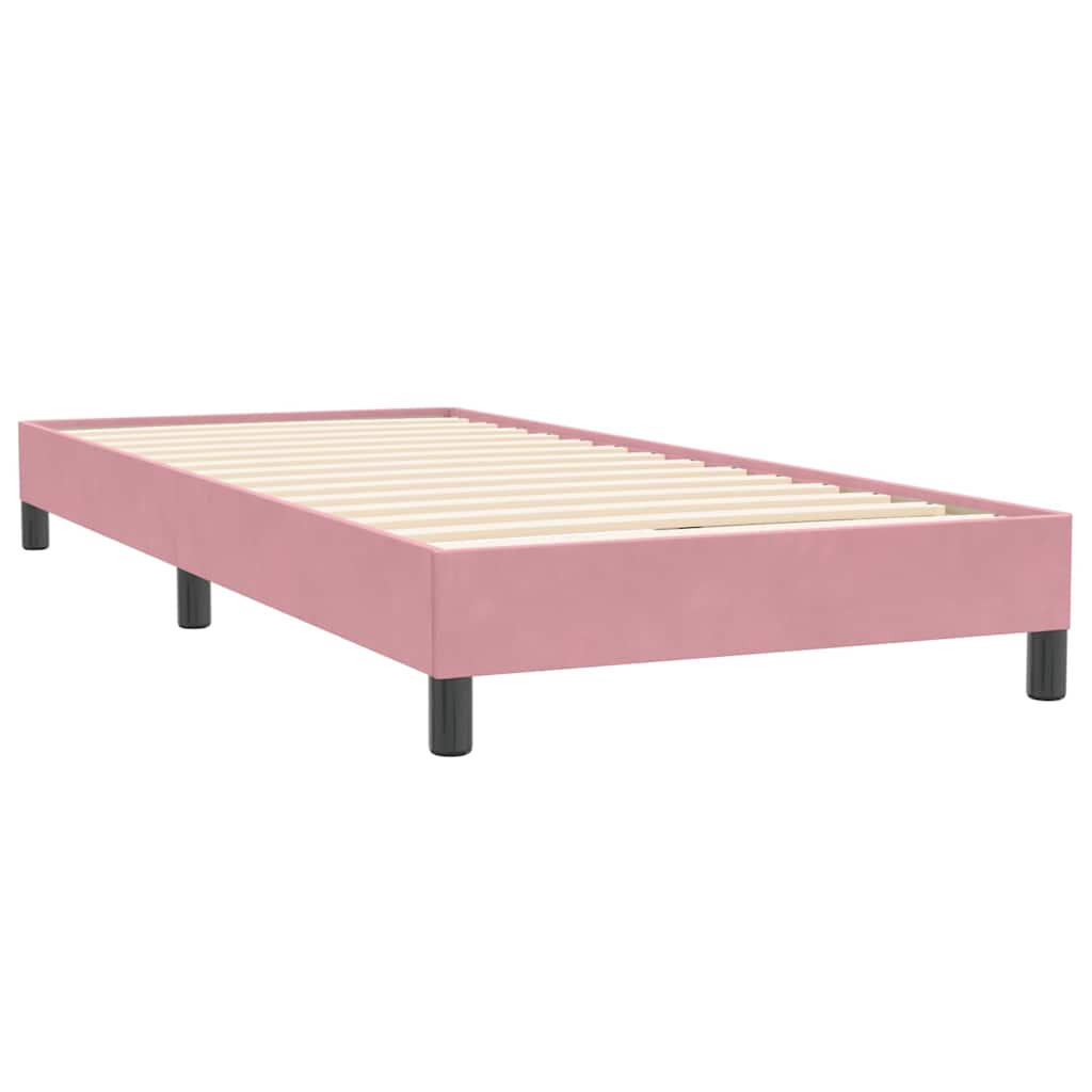 Boxspringbett mit Matratze Rosa 80x220 cm Samt