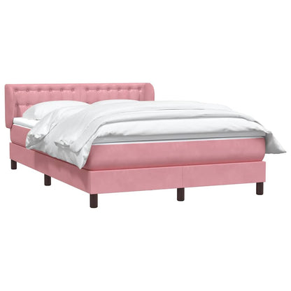 Boxspringbett mit Matratze Rosa 140x220 cm Samt