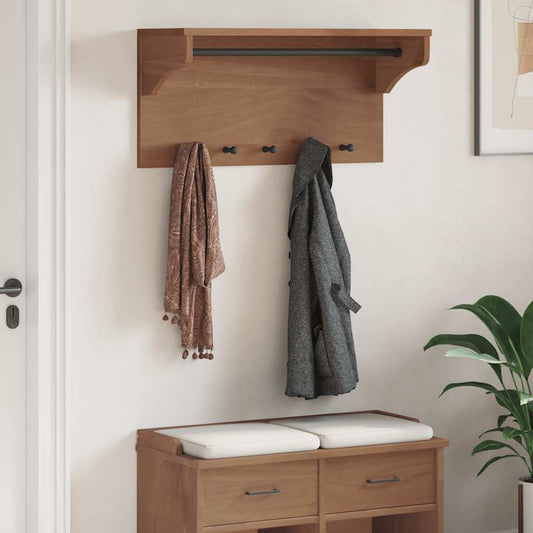 Wandgarderobe SANDNES 87x30x42 cm Massivholz Kiefer