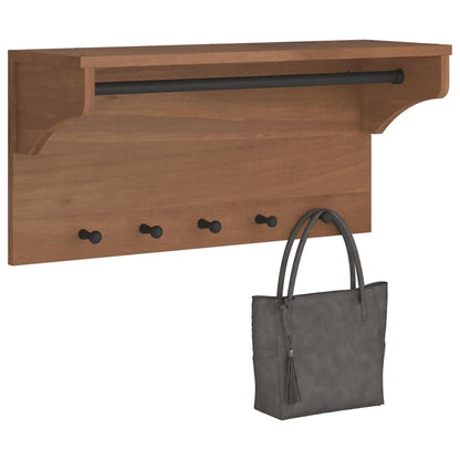 Wandgarderobe SANDNES 87x30x42 cm Massivholz Kiefer