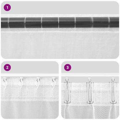 Voile Vorhänge mit Schlaufen 2 Stk. Lila 140x140 cm