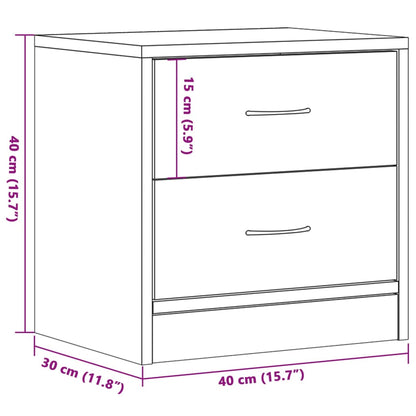 Nachttisch Altholz-Optik 40x30x40 cm Holzwerkstoff