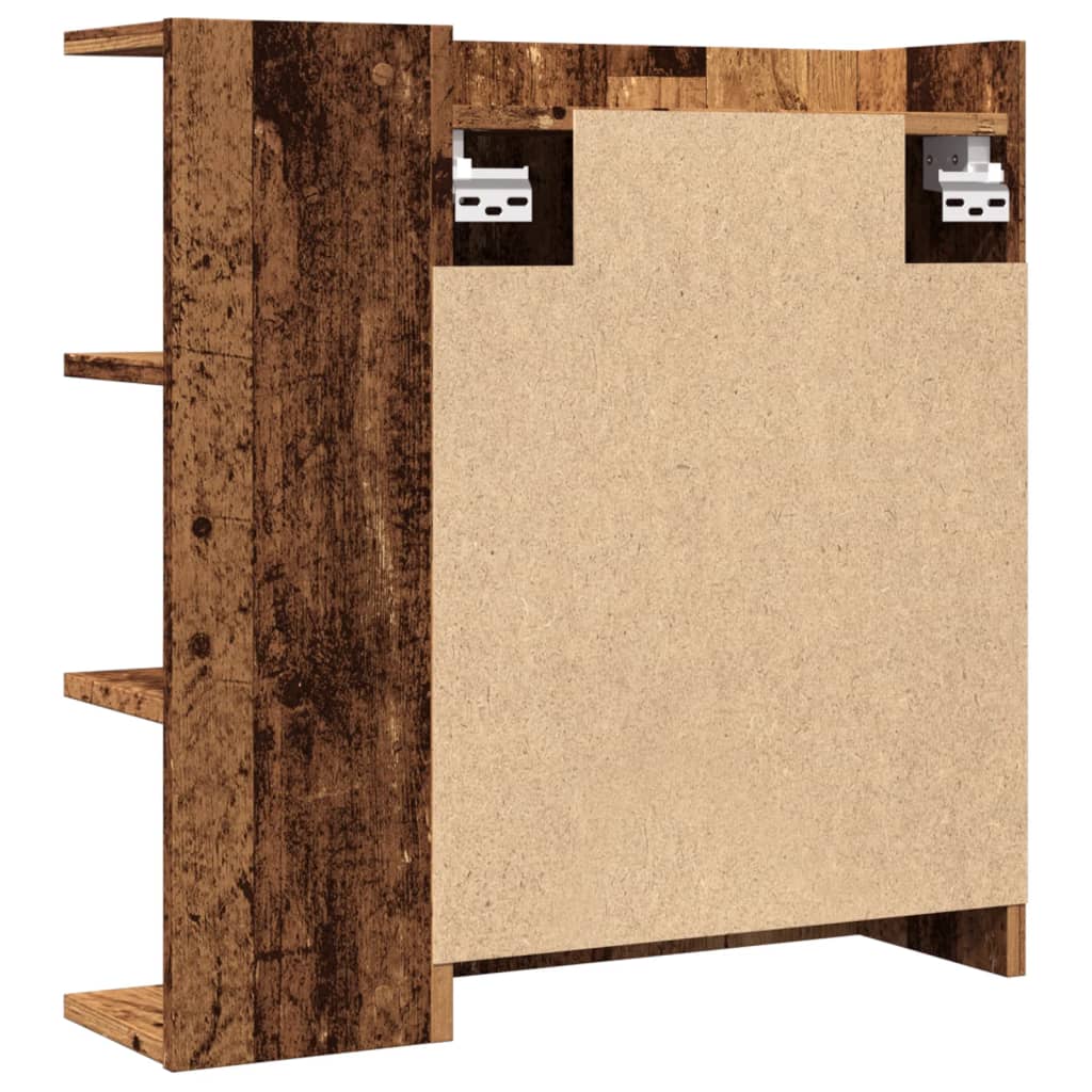 Spiegelschrank Altholz-Optik 62,5x20,5x64 cm Holzwerkstoff