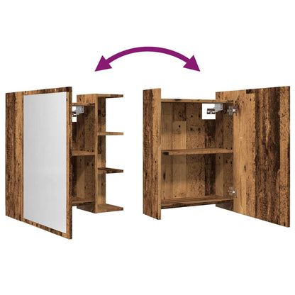 Spiegelschrank Altholz-Optik 62,5x20,5x64 cm Holzwerkstoff