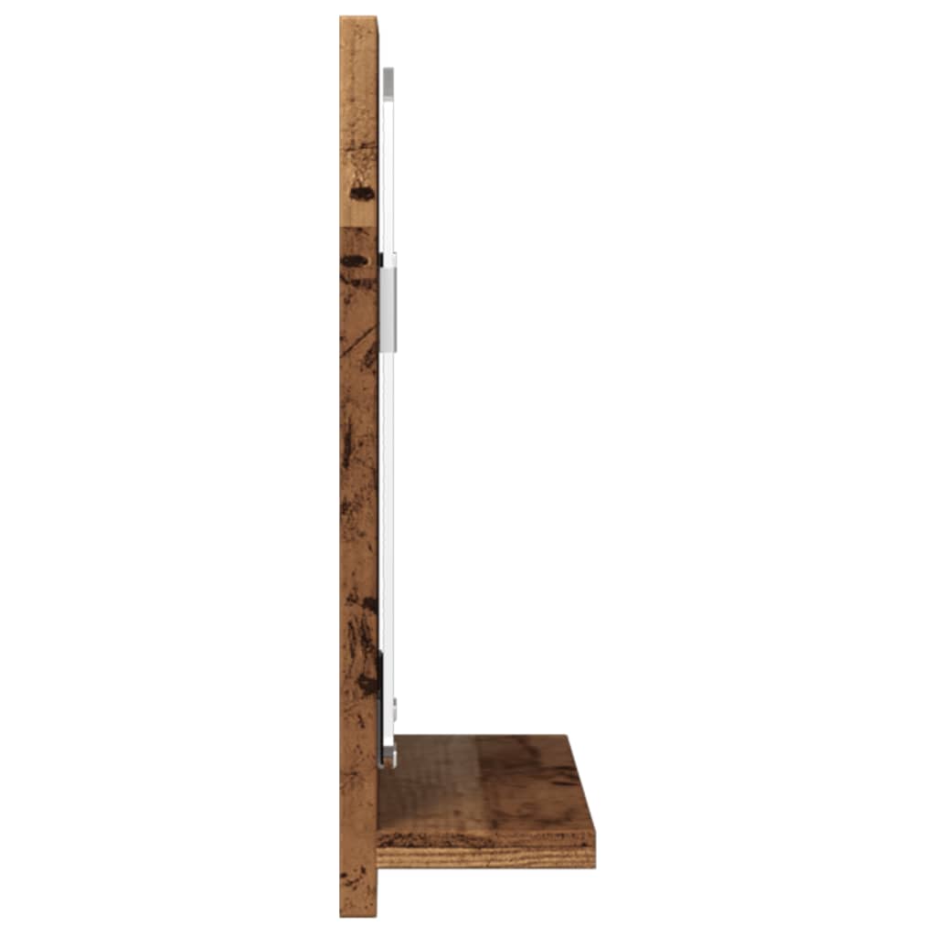 Badspiegel mit Ablage Altholz-Optik 40x11x37 cm Holzwerkstoff