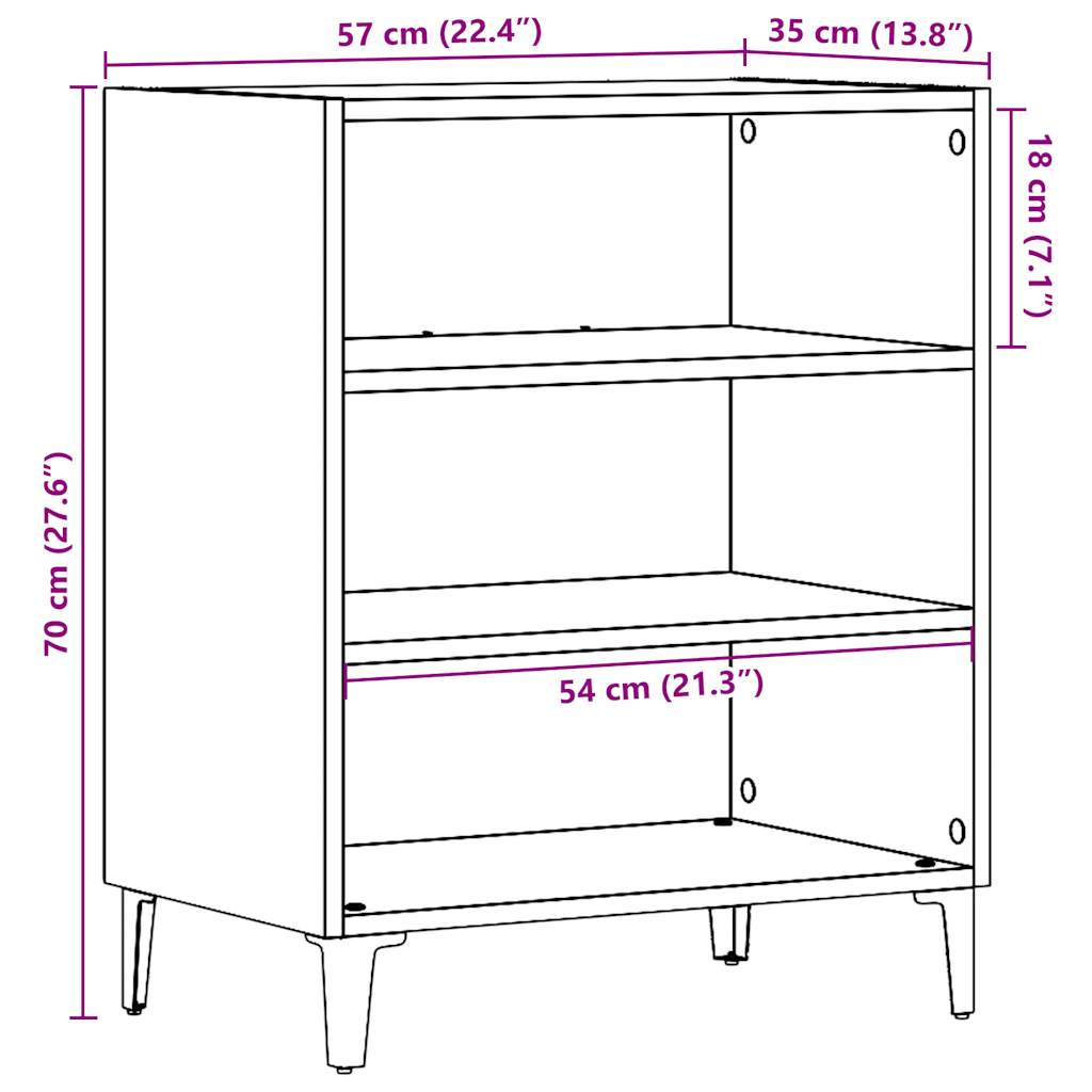 Sideboard Altholz-Optik 57x35x75 cm Holzwerkstoff