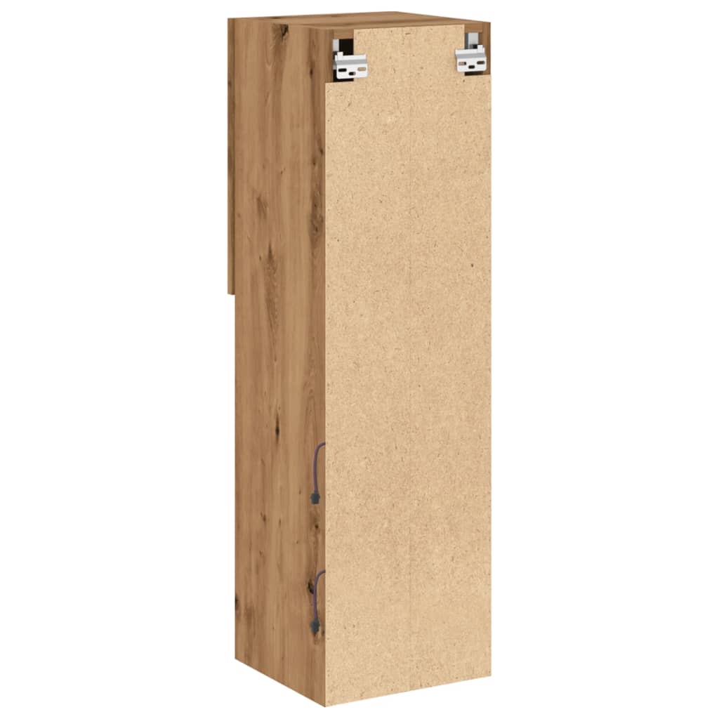 TV-Schrank mit LED-Leuchten Artisan-Eiche 30,5x30x102 cm