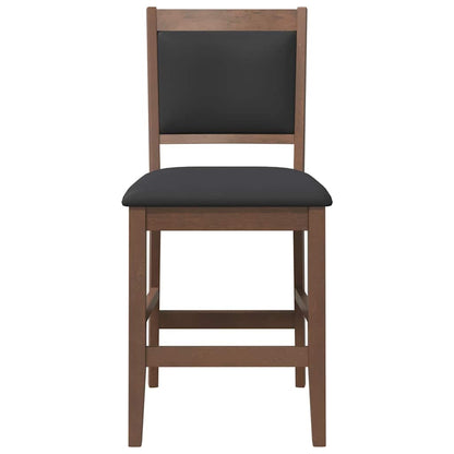 Barhocker mit Kissen 2 Stk. Braun Massivholz Gummibaum