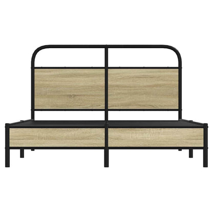 Bettgestell ohne Matratze 140x190 cm Sonoma-Eiche Holzwerkstoff