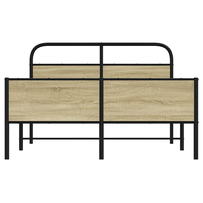 Bettgestell ohne Matratze 120x200 cm Sonoma-Eiche Holzwerkstoff