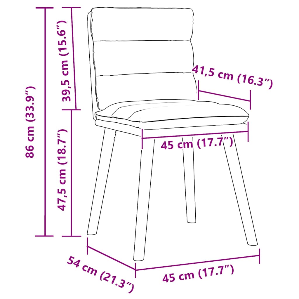 Esszimmerstühle 4 Stk. Dunkelbraun Stoff