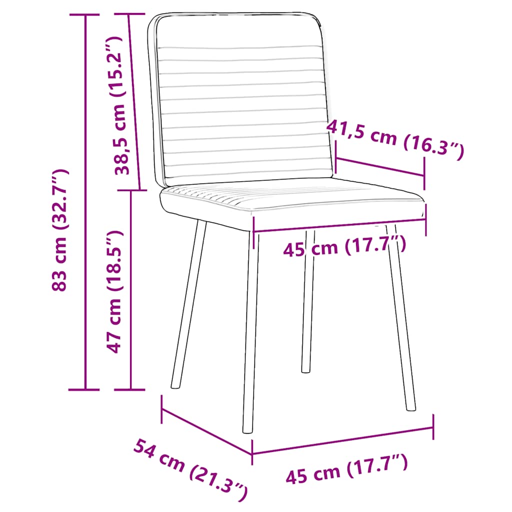 Esszimmerstühle 6 Stk. Creme Samt