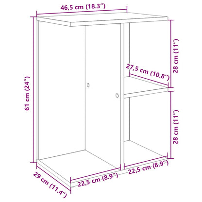 Nachttisch Altholz-Optik 46,5x29x61 cm Holzwerkstoff