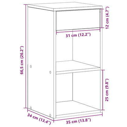 Nachttische mit Schubladen 2 Stk. Altholz-Optik 35x34x66,5 cm