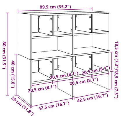 Schuhregale 2 Stk. Stapelbar Altholz-Optik 89,5x30x40 cm