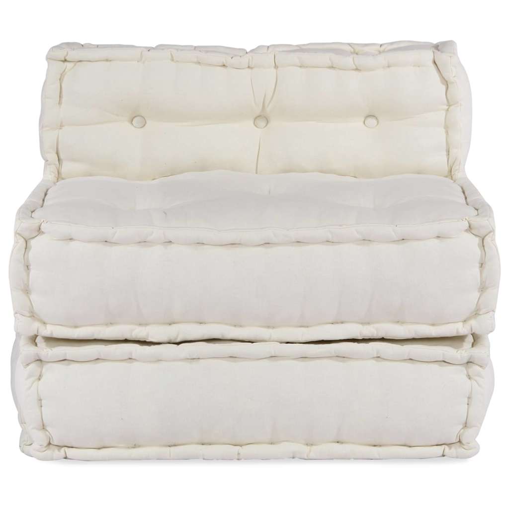 Modulares Sofaelement Creme 70x70x54 cm Stoff