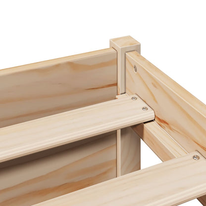 Massivholzbett mit Regal ohne Matratze 90x200 cm Kiefernholz