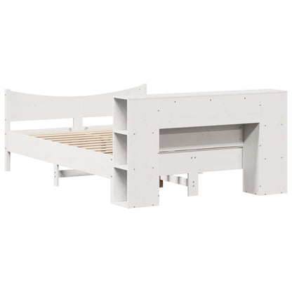 Massivholzbett ohne Matratze Weiß 120x200 cm Kiefernholz