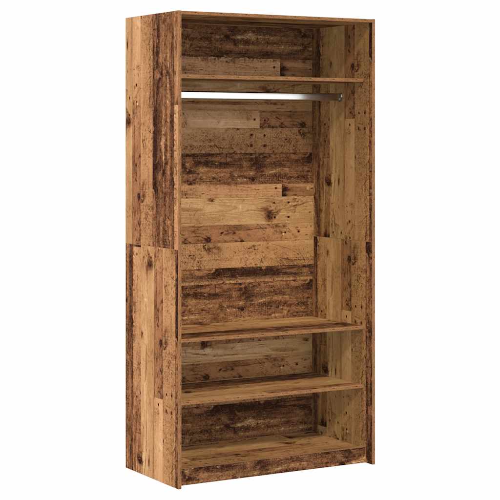 Kleiderschrank Altholz-Optik 100x50x200 cm Holzwerkstoff