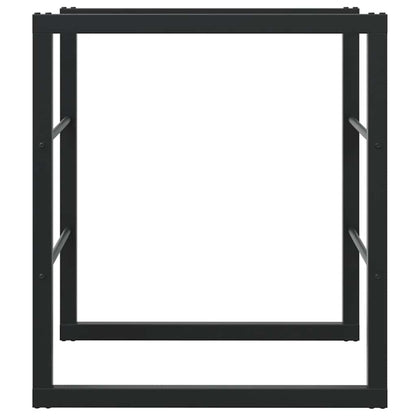 Brennholzregal Schwarz 55x30x61 cm Stahl