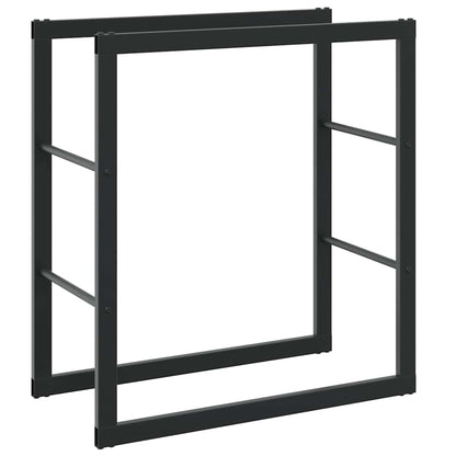 Brennholzregal Schwarz 55x30x61 cm Stahl