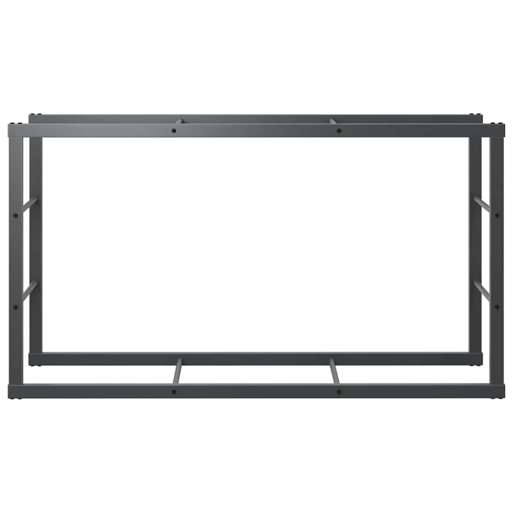 Brennholzregal Schwarz 110x30x61 cm Stahl