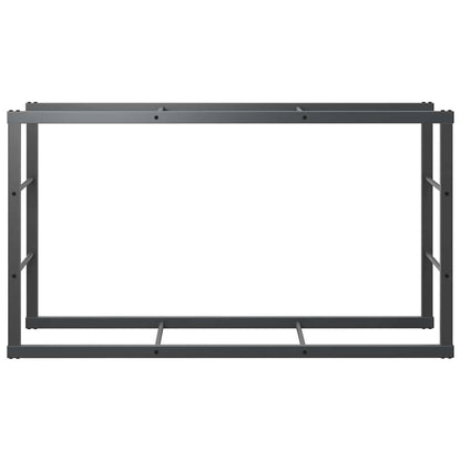 Brennholzregal Schwarz 110x30x61 cm Stahl