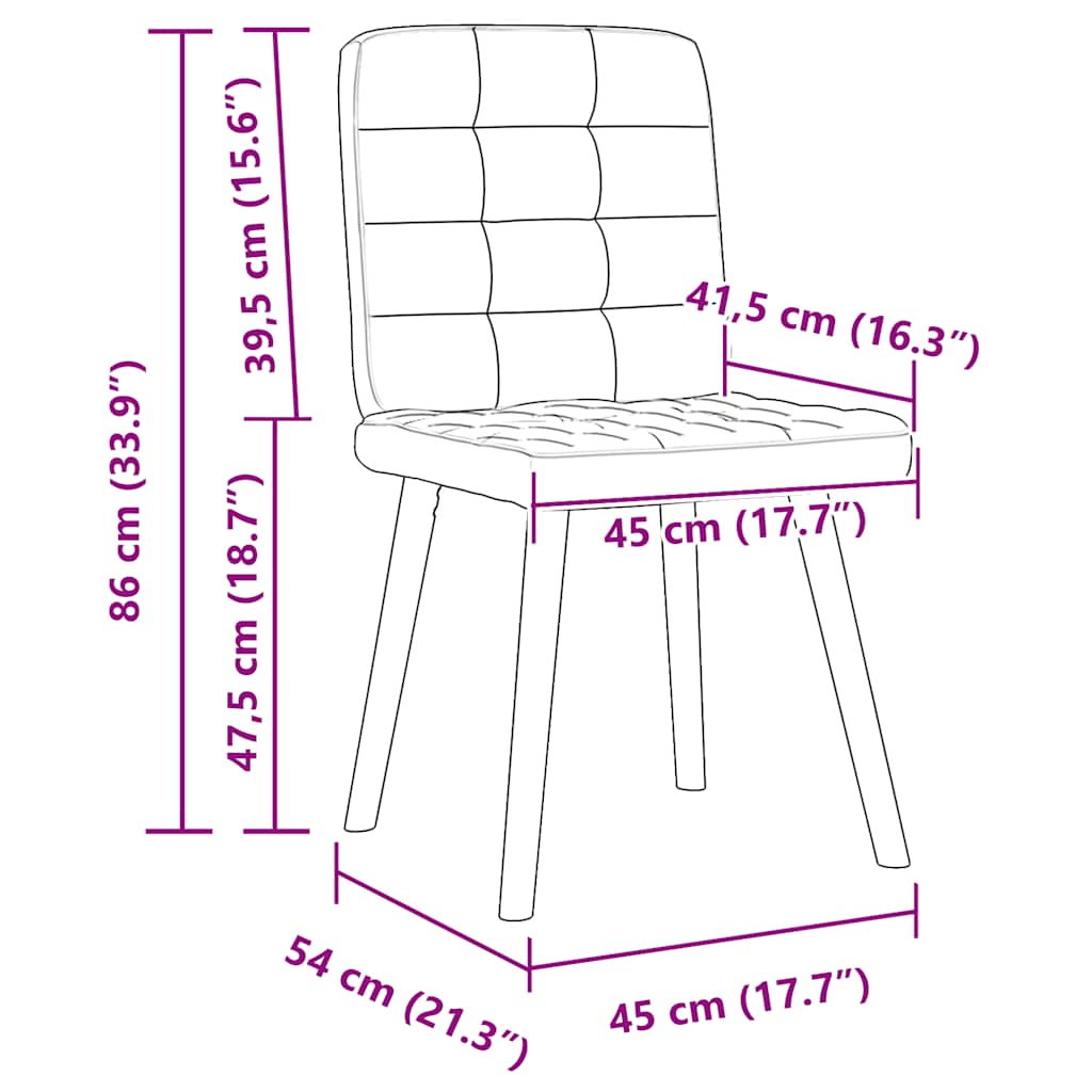 Esszimmerstühle 2 Stk. Schwarz Stoff