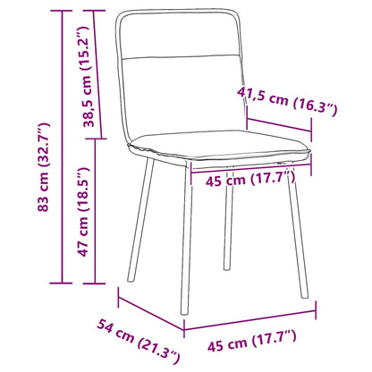 Esszimmerstühle 2 Stk. Dunkelgrau Samt