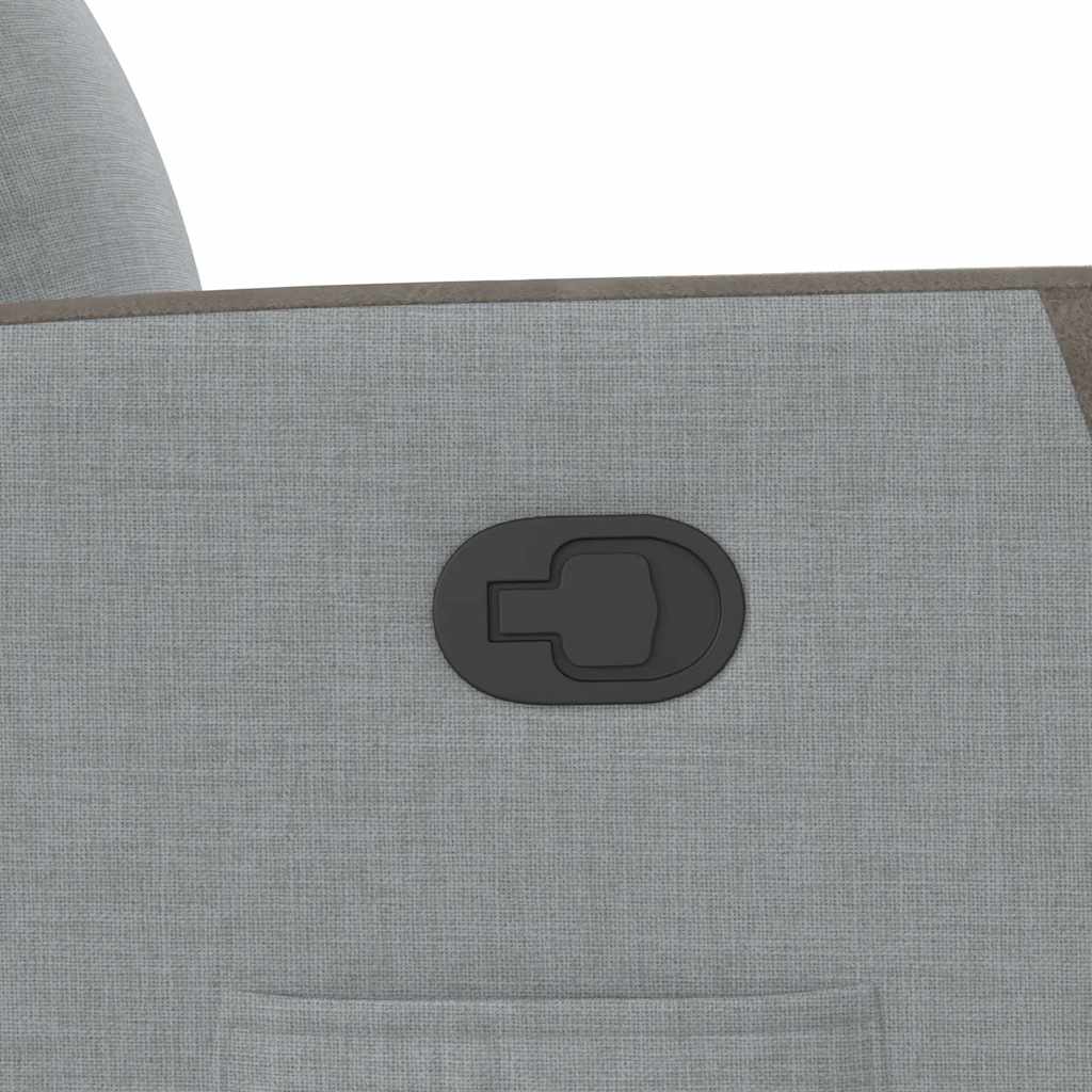 Relaxsessel mit Aufstehhilfe Hellgrau Stoff