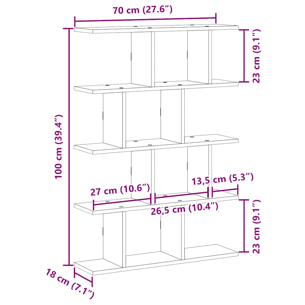 Würfelregal 12 Fächer Altholz-Optik Holzwerkstoff