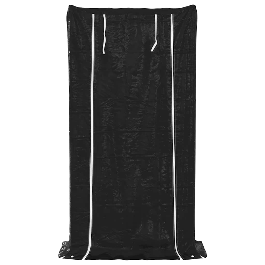 Brennholzregal mit Regenschutz 100x40x200 cm Verzinkter Stahl