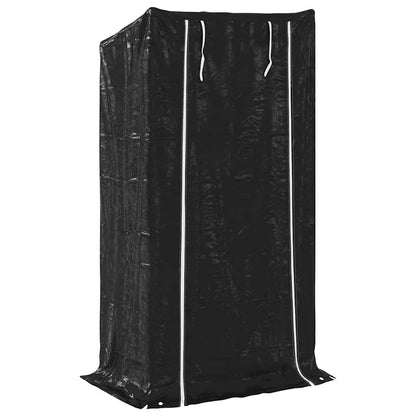 Brennholzregal mit Regenschutz 100x40x200 cm Verzinkter Stahl