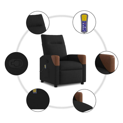 Massagesessel Schwarz Stoff