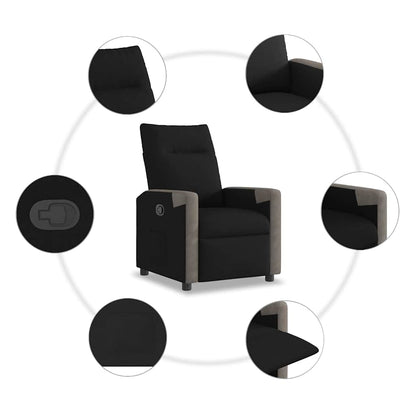 Relaxsessel Schwarz Stoff