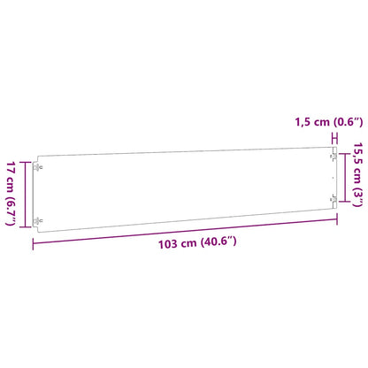 Rasenkanten 10 Stk. Anthrazit 20x103 cm Kaltgewalzter Stahl