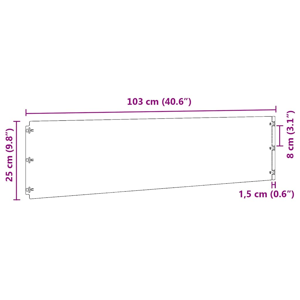 Rasenkanten 10 Stk. 25x103 cm Verzinkter Stahl