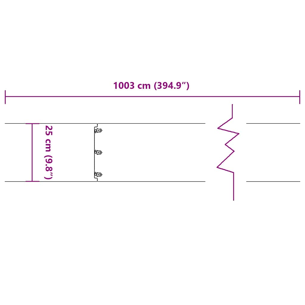 Rasenkanten 10 Stk. 25x103 cm Verzinkter Stahl