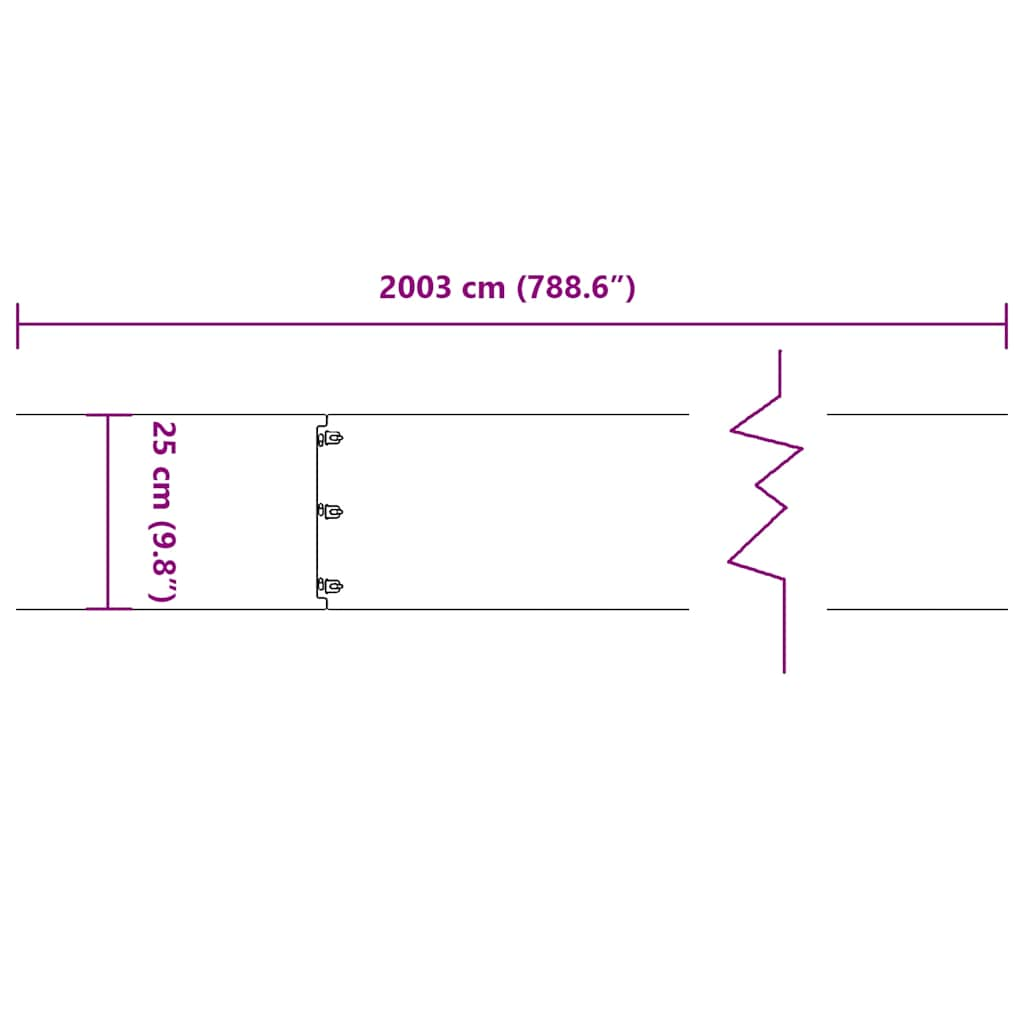 Rasenkanten 20 Stk. 25x103 cm Verzinkter Stahl