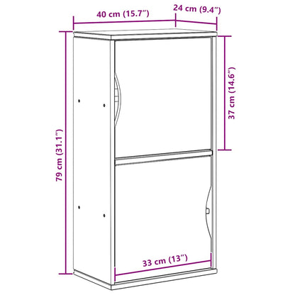 Beistellschrank ODDA 40x24x79 cm Massivholz Kiefer