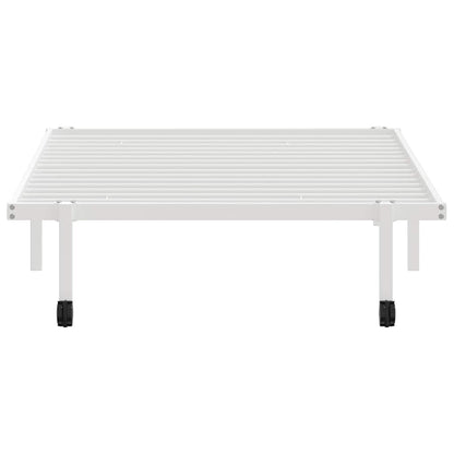 Bettgestell ohne Matratze Klappbar Weiß 100x190 cm Stahl
