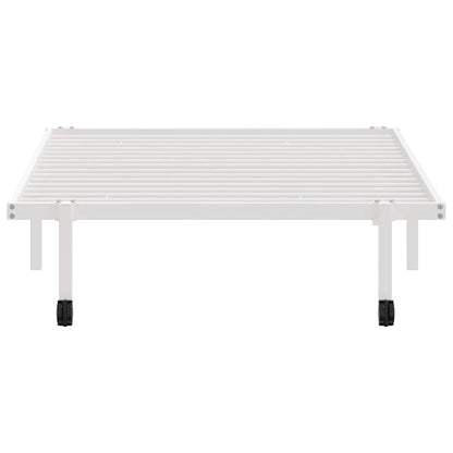 Bettgestell ohne Matratze Klappbar Weiß 107x203 cm Stahl