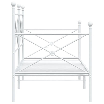 Tagesbett ohne Matratze Weiß 75x190 cm Stahl